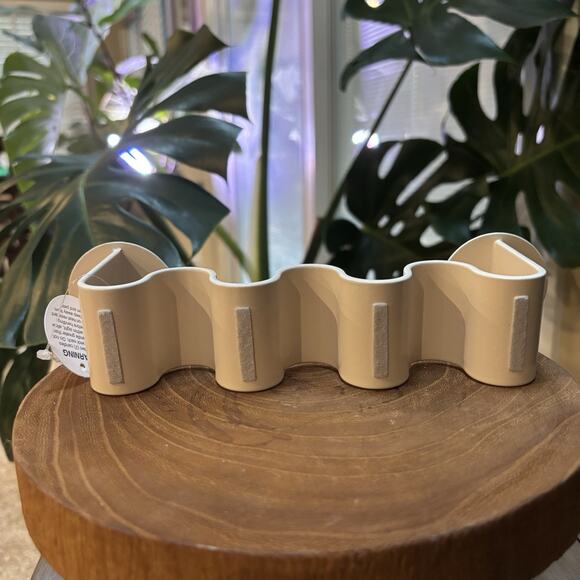 MESO MODERN CREAM WHITE TWO SIDED TAPER CANDLE HOLDER NEW IN BOX - Picture 3 of 5